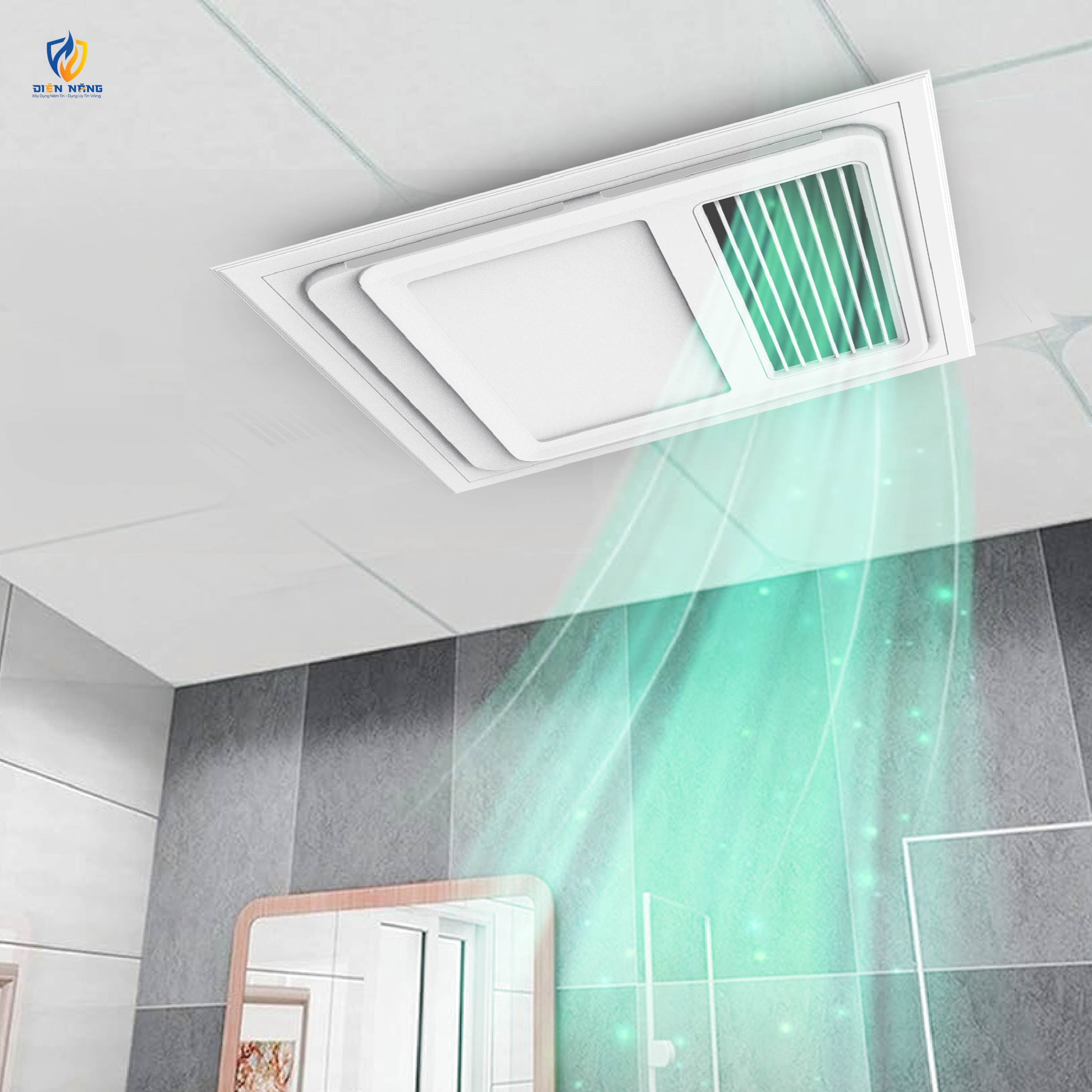 Đèn điều hòa phòng tắm âm trần - anh 2