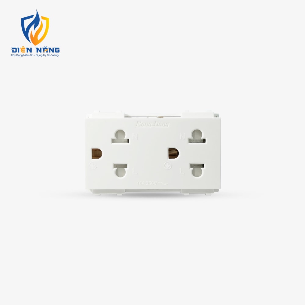 Hạt ổ cắm điện âm tường HOC03 2C/16A