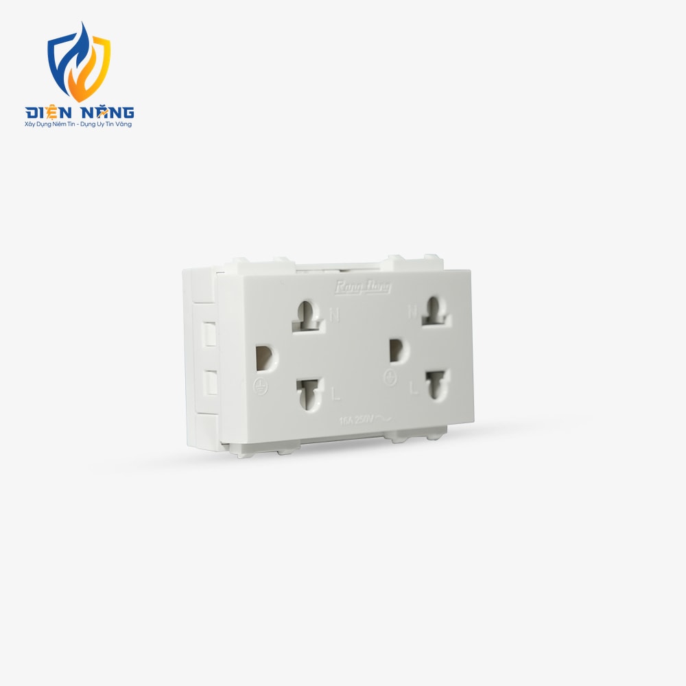 Hạt ổ cắm điện âm tường HOC03 2C/16A - anh 2