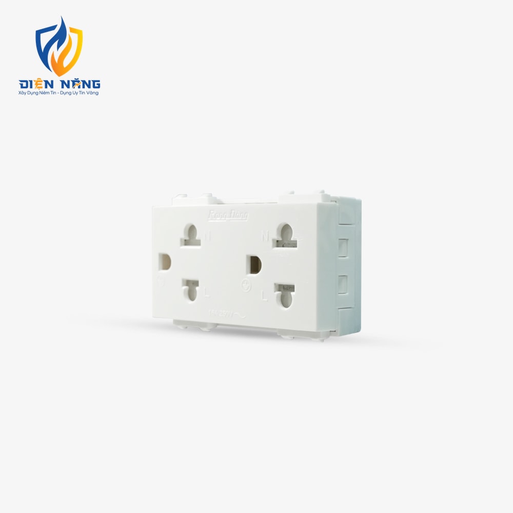 Hạt ổ cắm điện âm tường HOC03 2C/16A - anh 3