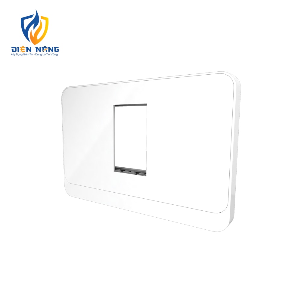 Mặt công tắc ổ cắm âm tường MOC01 80x120x9/1H 1 hạt
