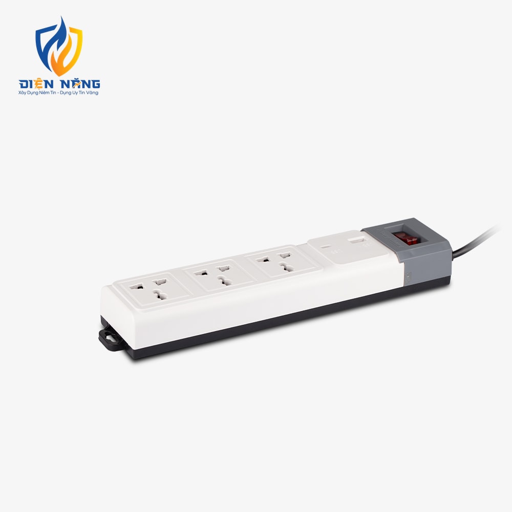 Ổ cắm điện kéo dài đa năng OC02 3m 3 ổ cắm tích hợp ổ type-C USB - anh 4
