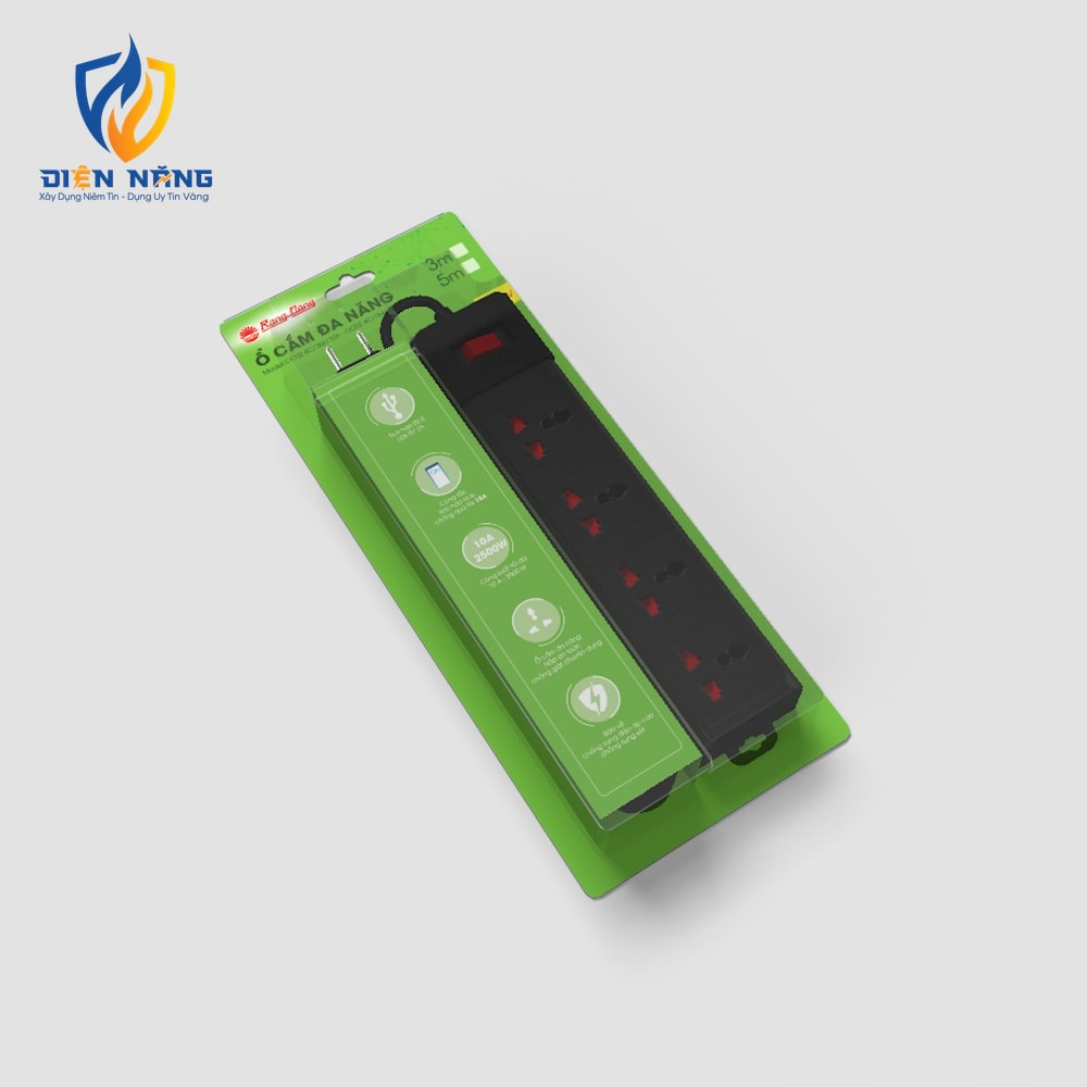 Ổ cắm điện kéo dài đa năng OC02 3m 4 ổ cắm - anh 2