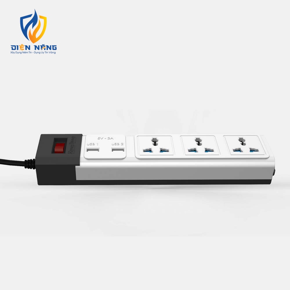 Ổ cắm điện kéo dài đa năng OC02 3m 3 ổ cắm tích hợp ổ USB - anh 5