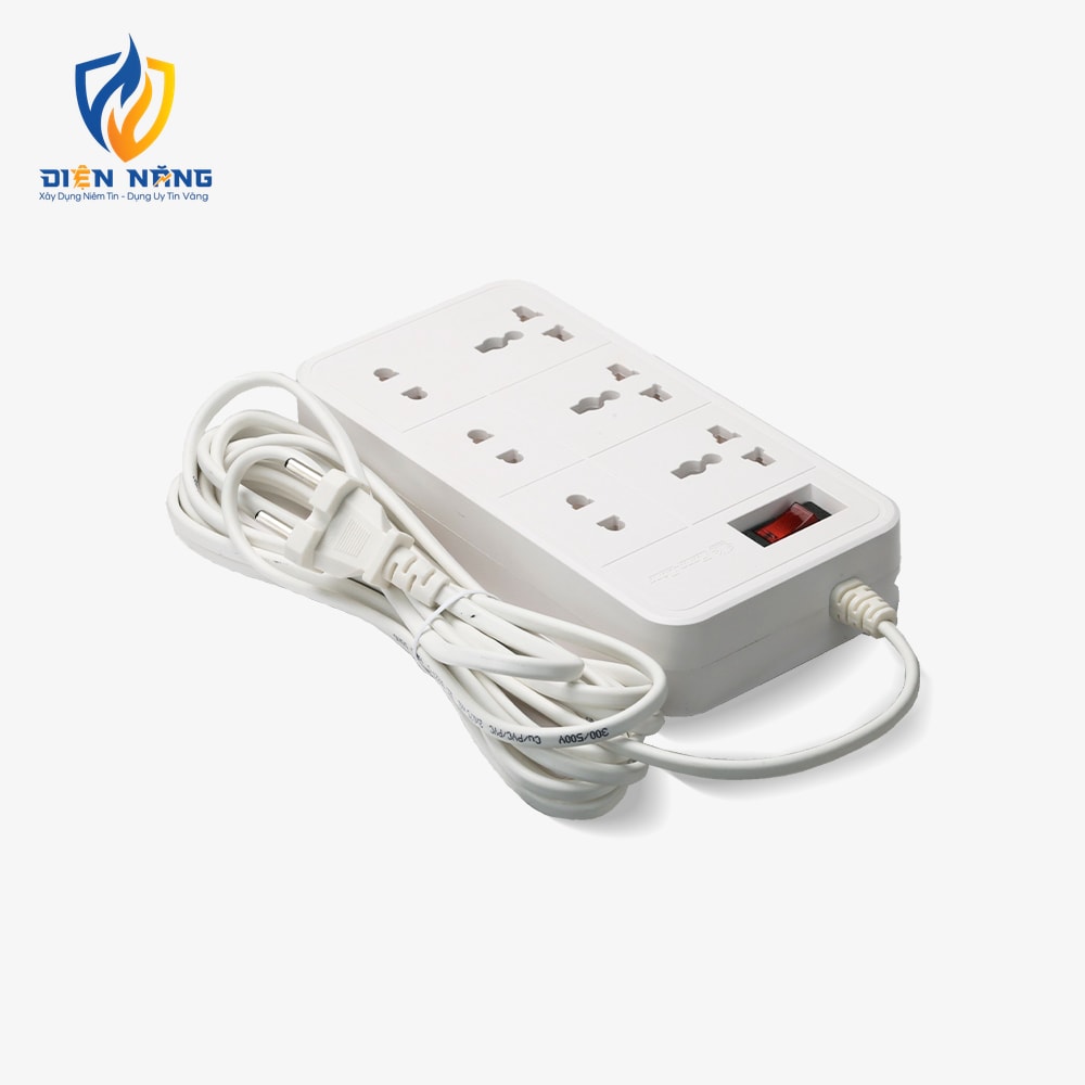 Ổ cắm điện kéo dài OC06 2m 6 ổ cắm 10A