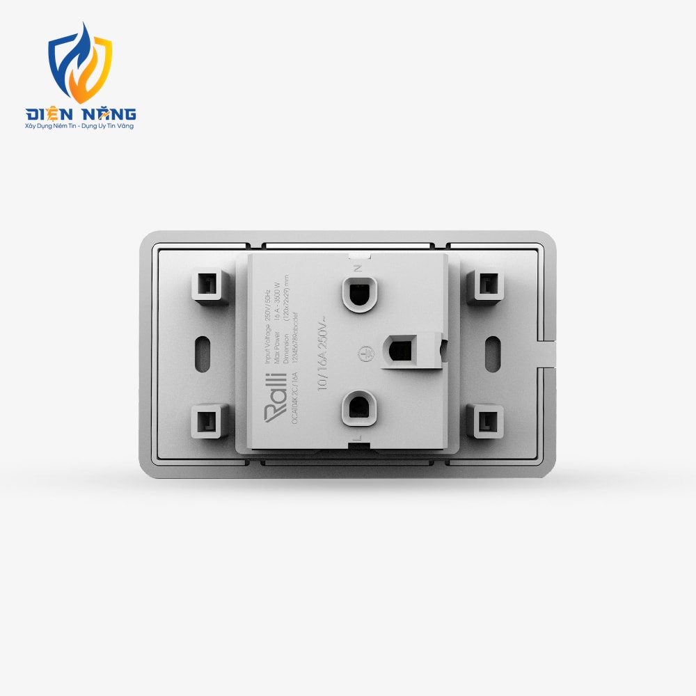 Ổ cắm điện âm tường cao cấp OCAT04K 2 ổ cắm 16A - anh 3