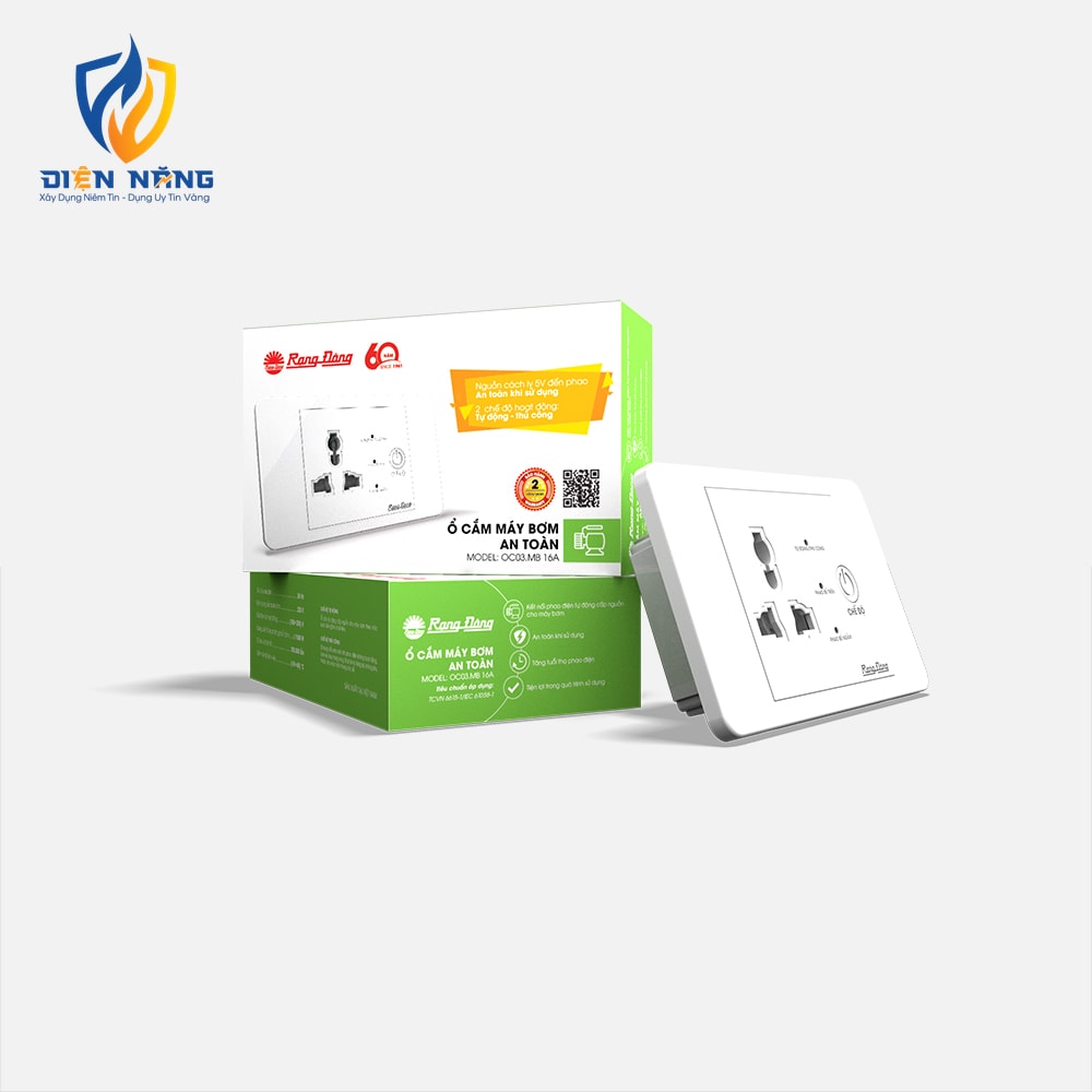 Ổ cắm máy bơm an toàn âm tường OC03.MB 16A - anh 2