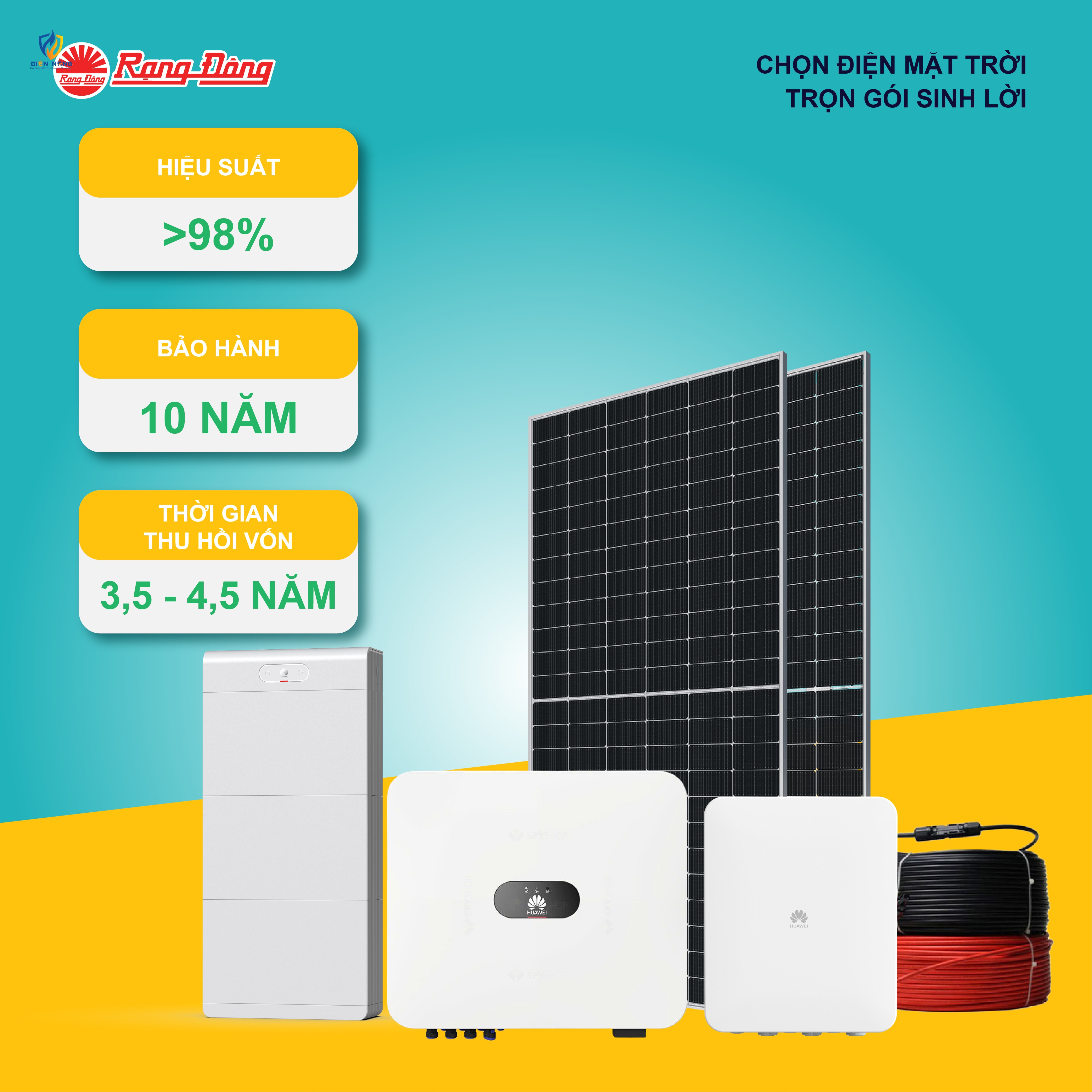Hệ thống Hybrid 1 pha 7.5 kWp-H