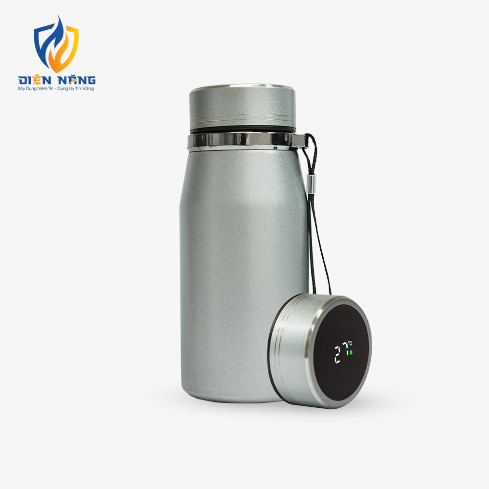 Bình nước giữ nhiệt inox hiển thị nhiệt độ