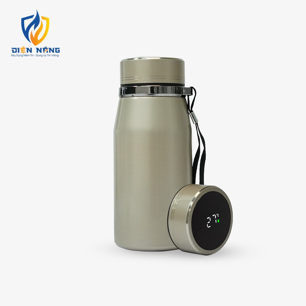 Bình nước giữ nhiệt inox hiển thị nhiệt độ - anh 2