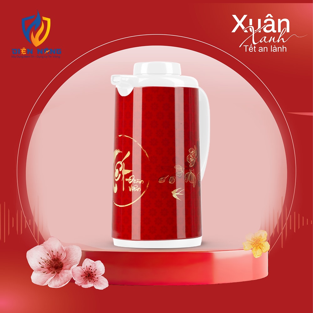Phích đựng nước nút ấn tết 2025 1040 TS4.E 1 lít - anh 4