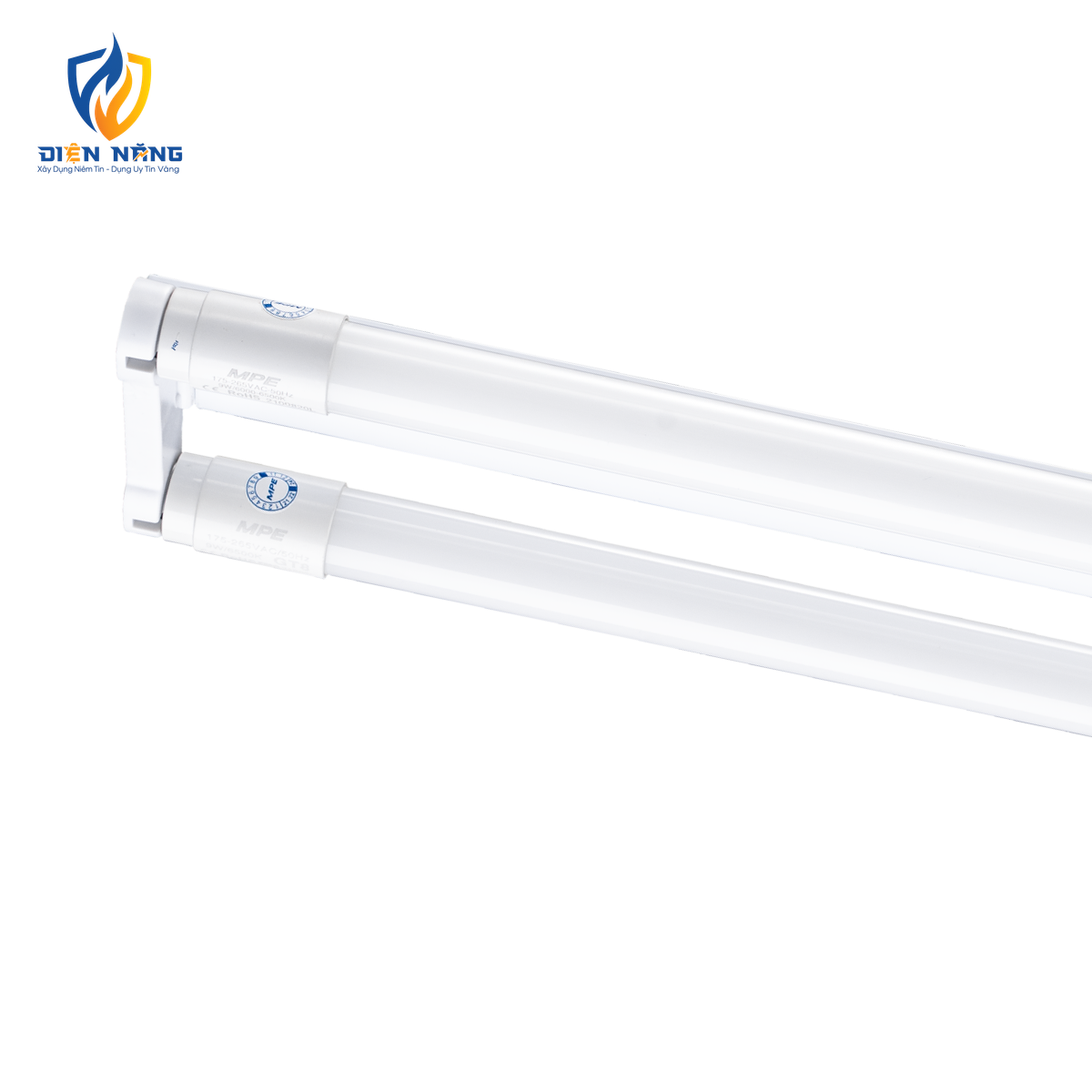 Bộ máng LED Tube nano 2x18W 1.2m ánh sáng vàng MNT-220V