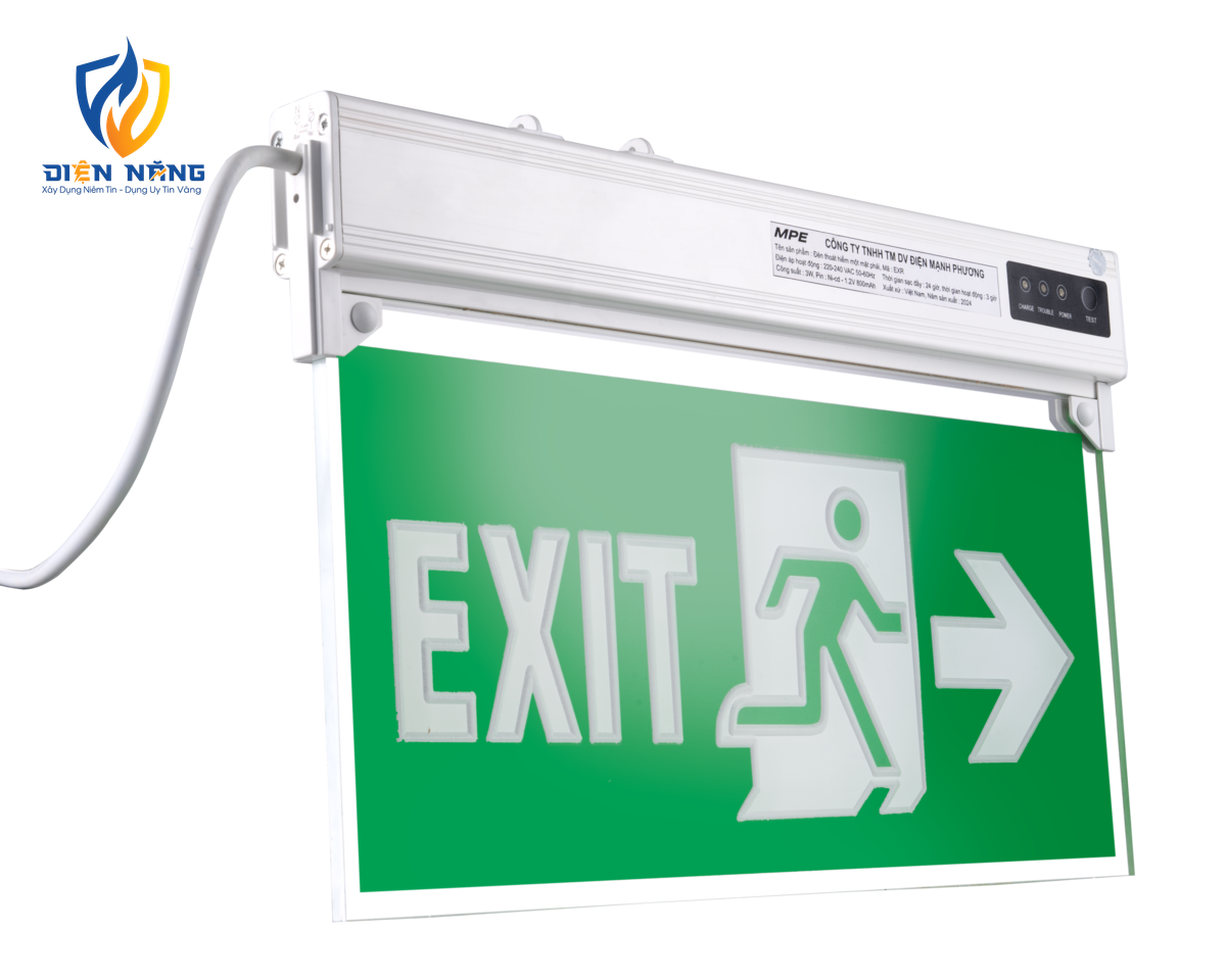 LED Exit đèn báo 1 mặt phải 3W - EXR - anh 2