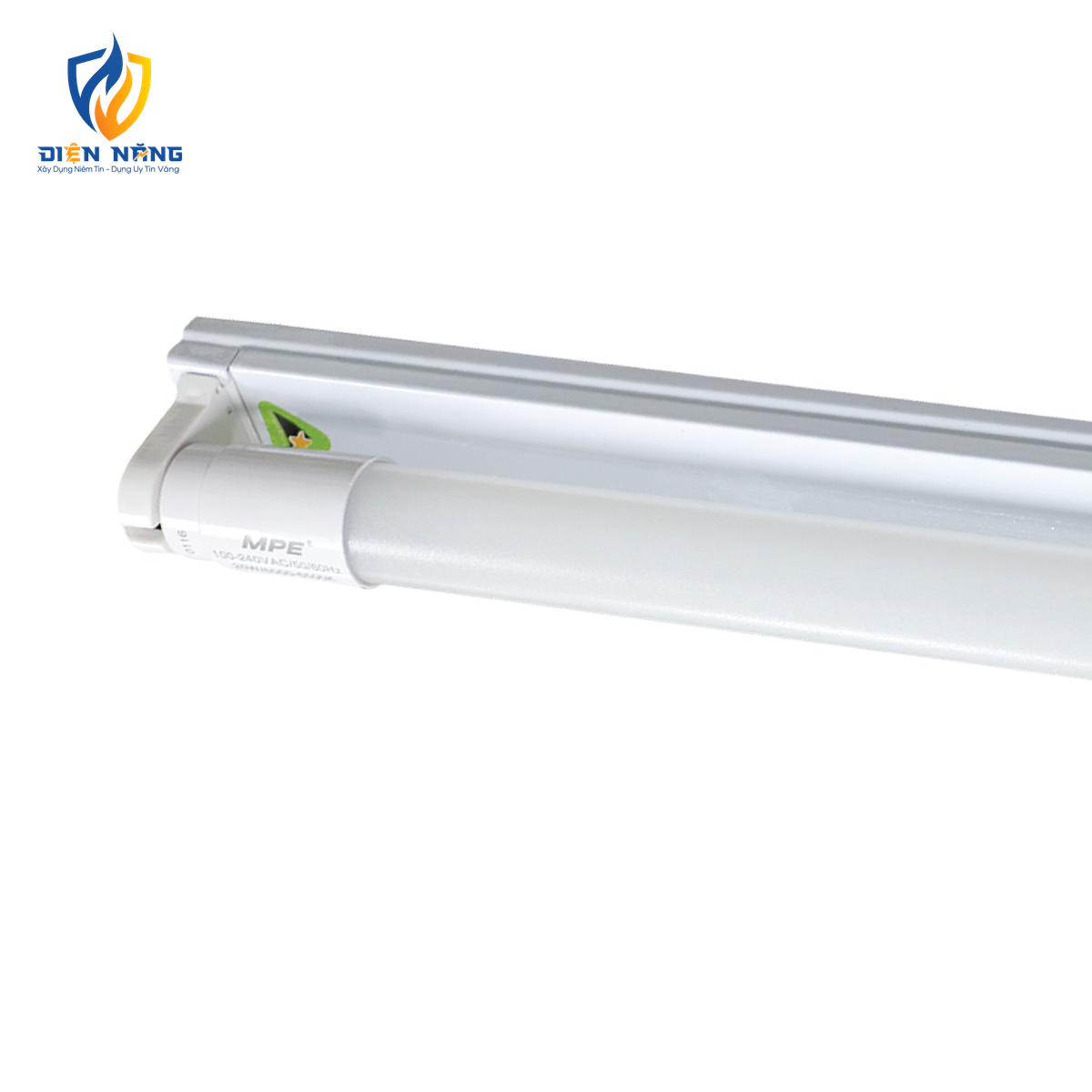 Bộ máng LED Tube thuỷ tinh 1x18W 1.2m ánh sáng trắng MGT-120T