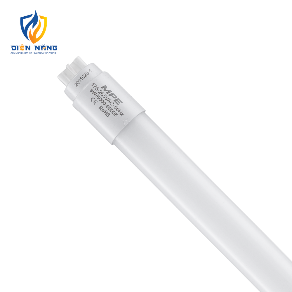 LED tube nhựa nano 0.6m 9W ánh sáng trắng NT8-60T