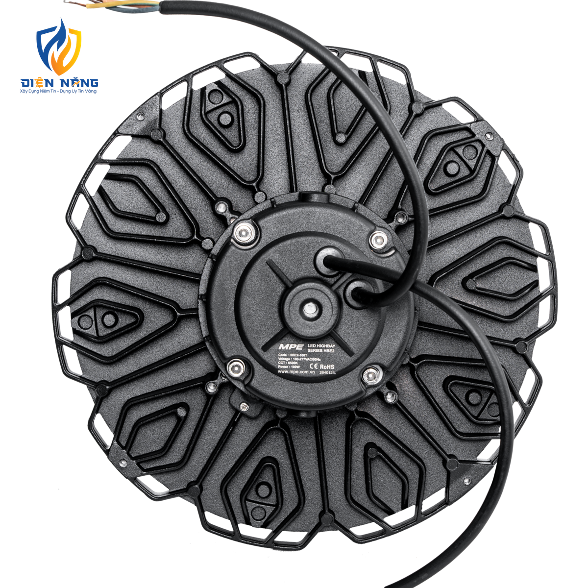 LED highbay nhà xưởng 100W ánh sáng trắng HBE2-100T - anh 2