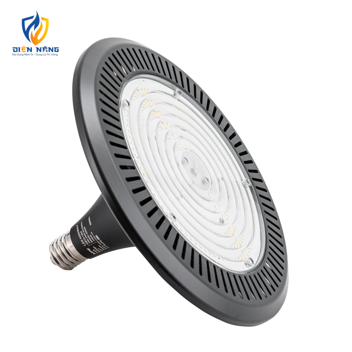 LED highbay nhà xưởng 150W sử dụng đui đèn E40, ánh sáng trắng HBV2-150T