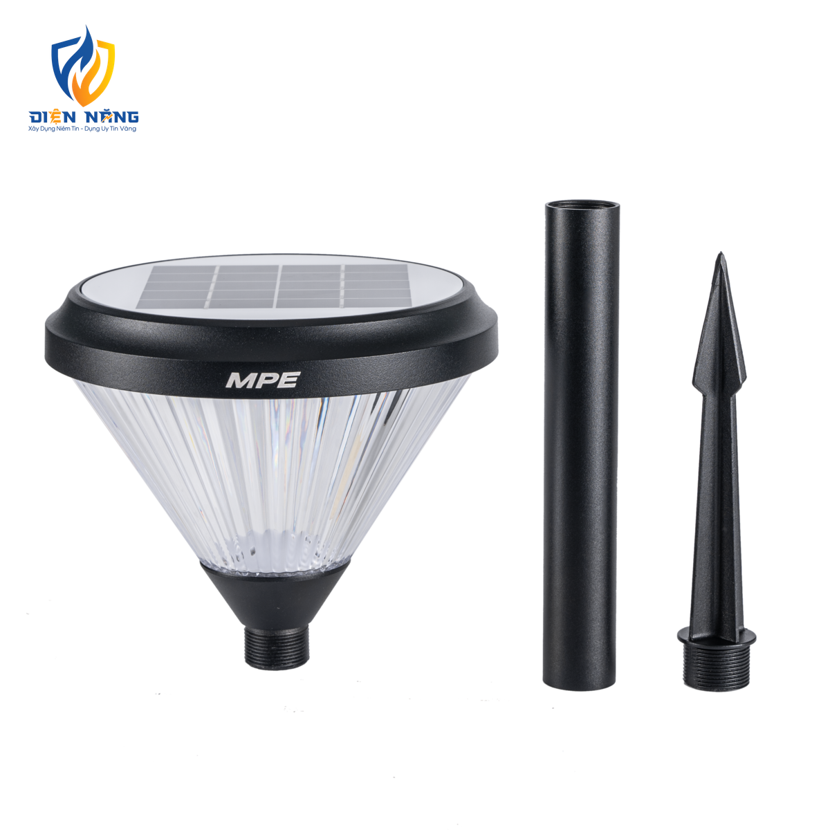 Đèn sân vườn năng lượng mặt trời, cắm đất, cao 50cm 2W ánh sáng vàng SLL-50V - anh 2