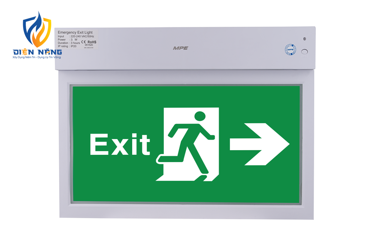 LED Exit đa năng đèn báo 1 mặt phải 3W - EXR/M