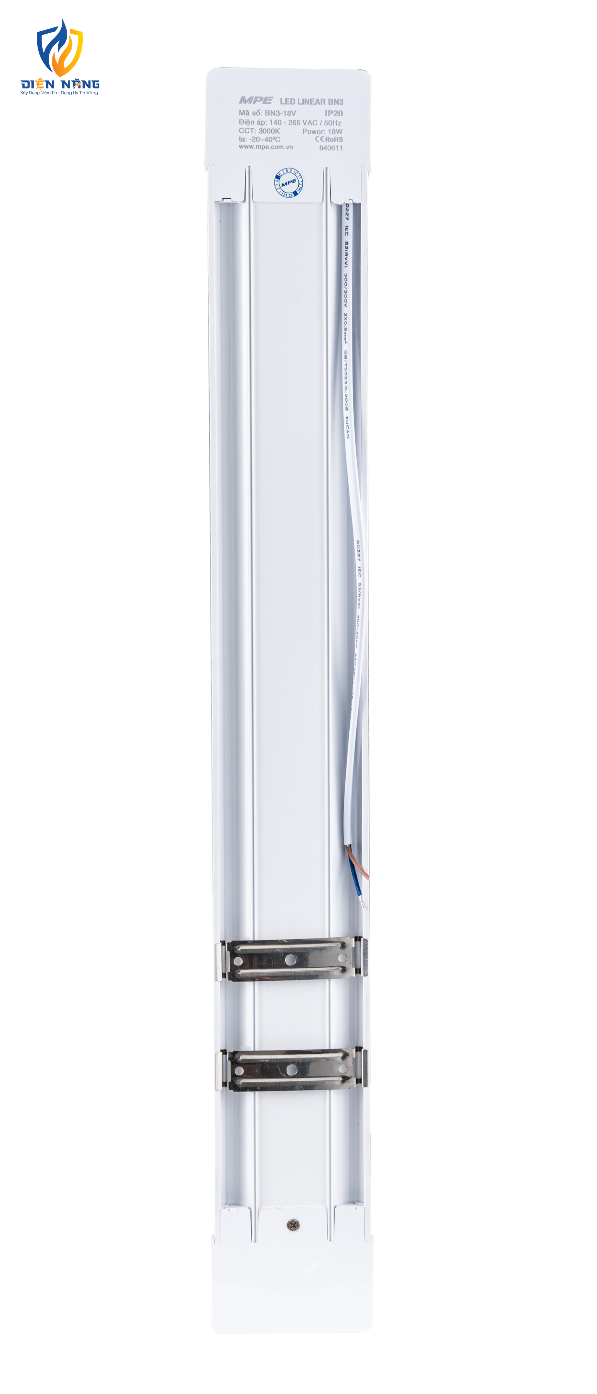 LED Bán Nguyệt thân đèn nhôm-nhựa 18W ánh sáng vàng BN3-18V - anh 2
