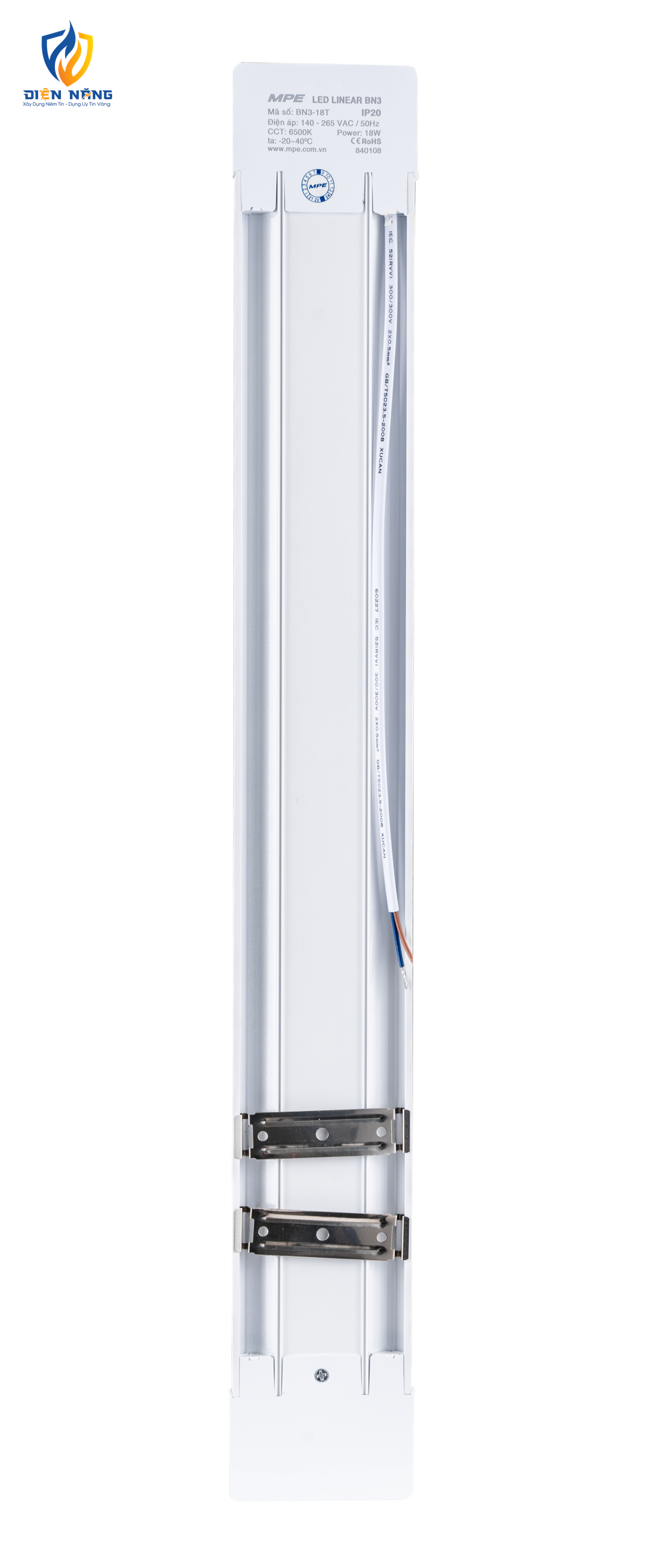 LED Bán Nguyệt thân đèn nhôm-nhựa 18W ánh sáng trắng BN3-18T - anh 2
