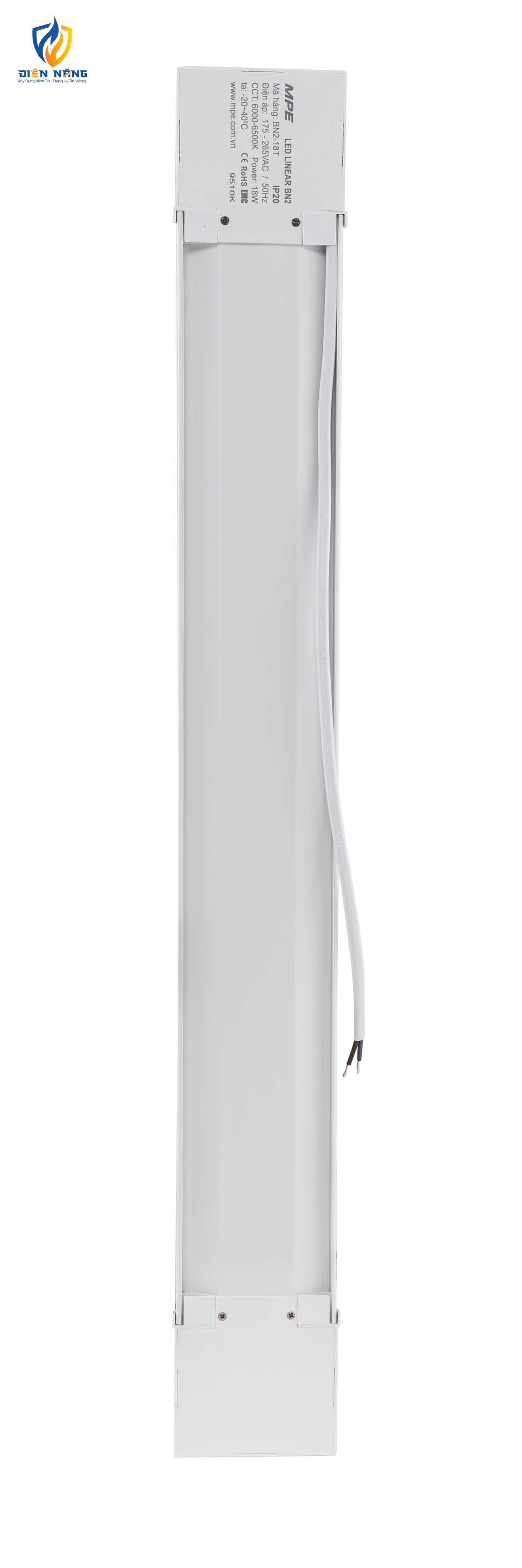 LED Bán Nguyệt thân đèn nhựa 18W ánh sáng trắng BN2-18T - anh 3