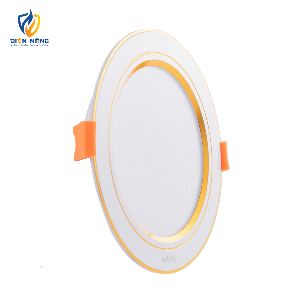 LED Downlight âm trần nhôm, viền vàng 12W - 3 chế độ màu DLV2-12/3C - anh 2