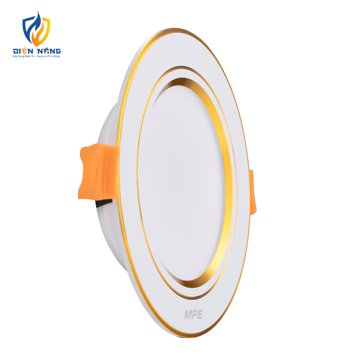 LED Downlight âm trần nhôm, viền vàng 9W - 3 chế độ màu DLV2-9/3C - anh 2