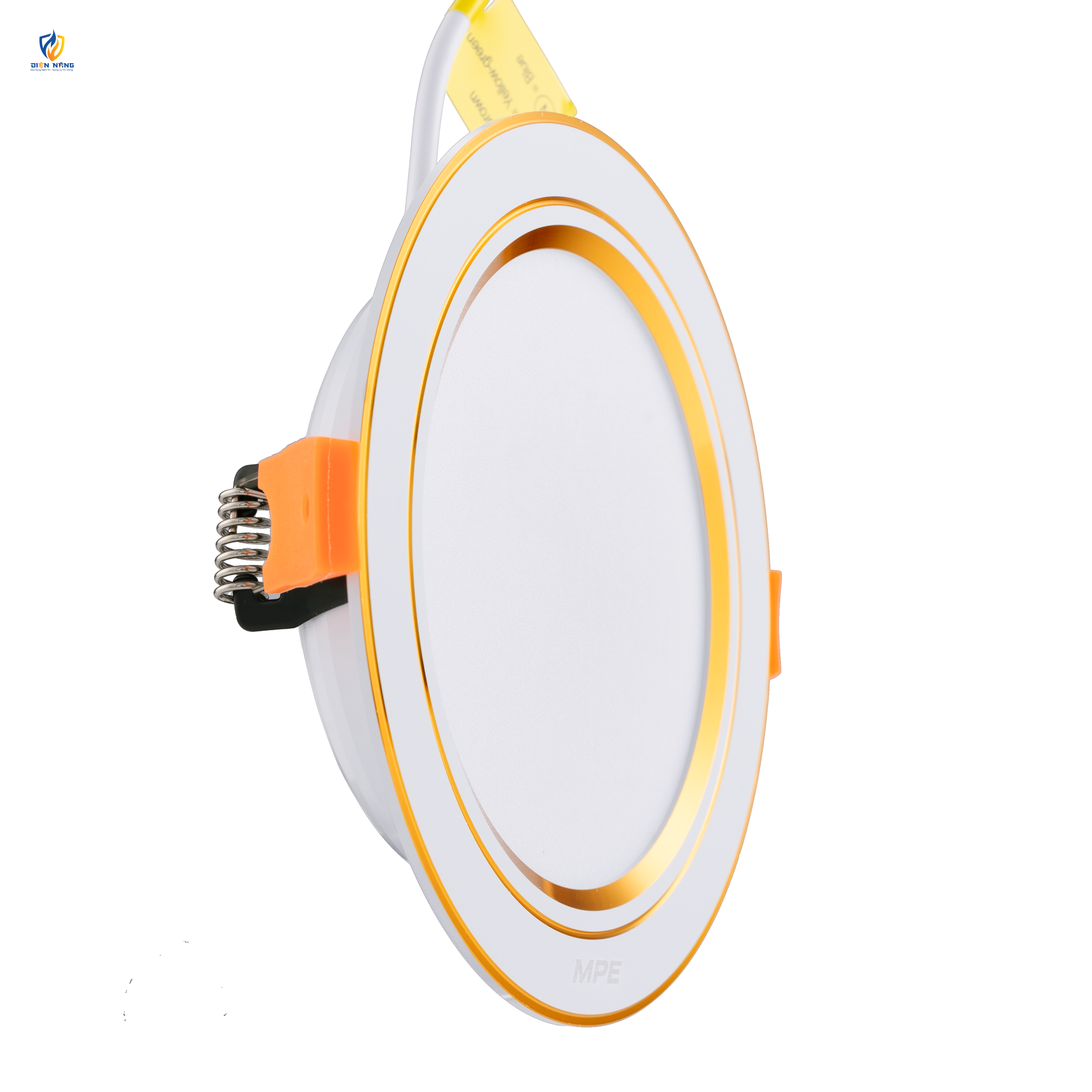 LED Downlight âm trần nhôm, viền vàng 9W, phi lớn, ánh sáng trắng DLVL2-9T - anh 2