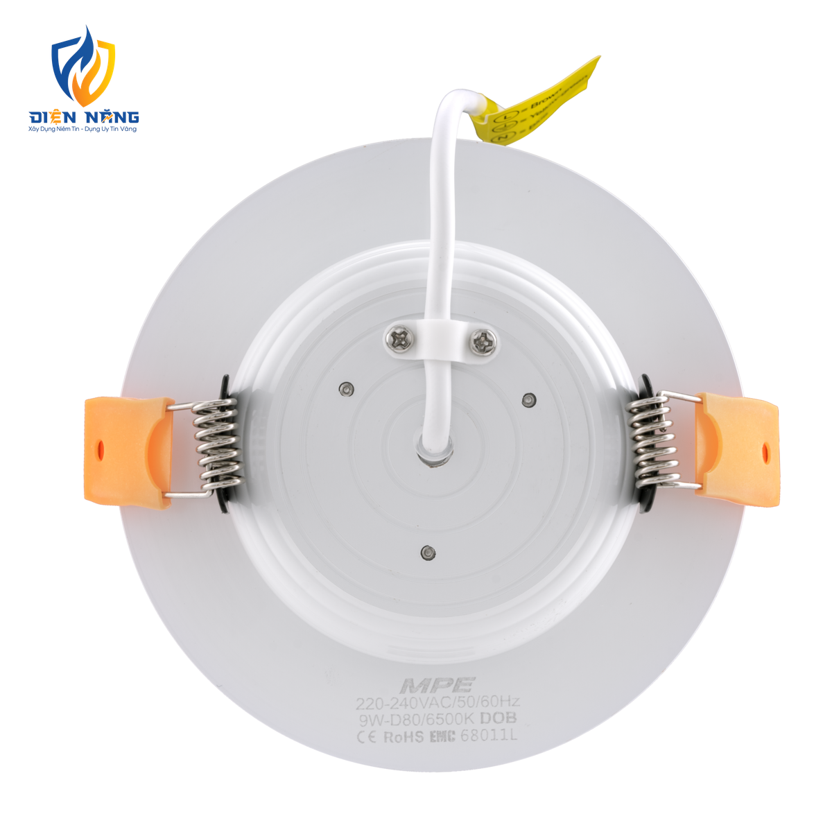 LED Downlight âm trần nhôm, viền vàng 9W ánh sáng trung tính DLV2-9N - anh 3