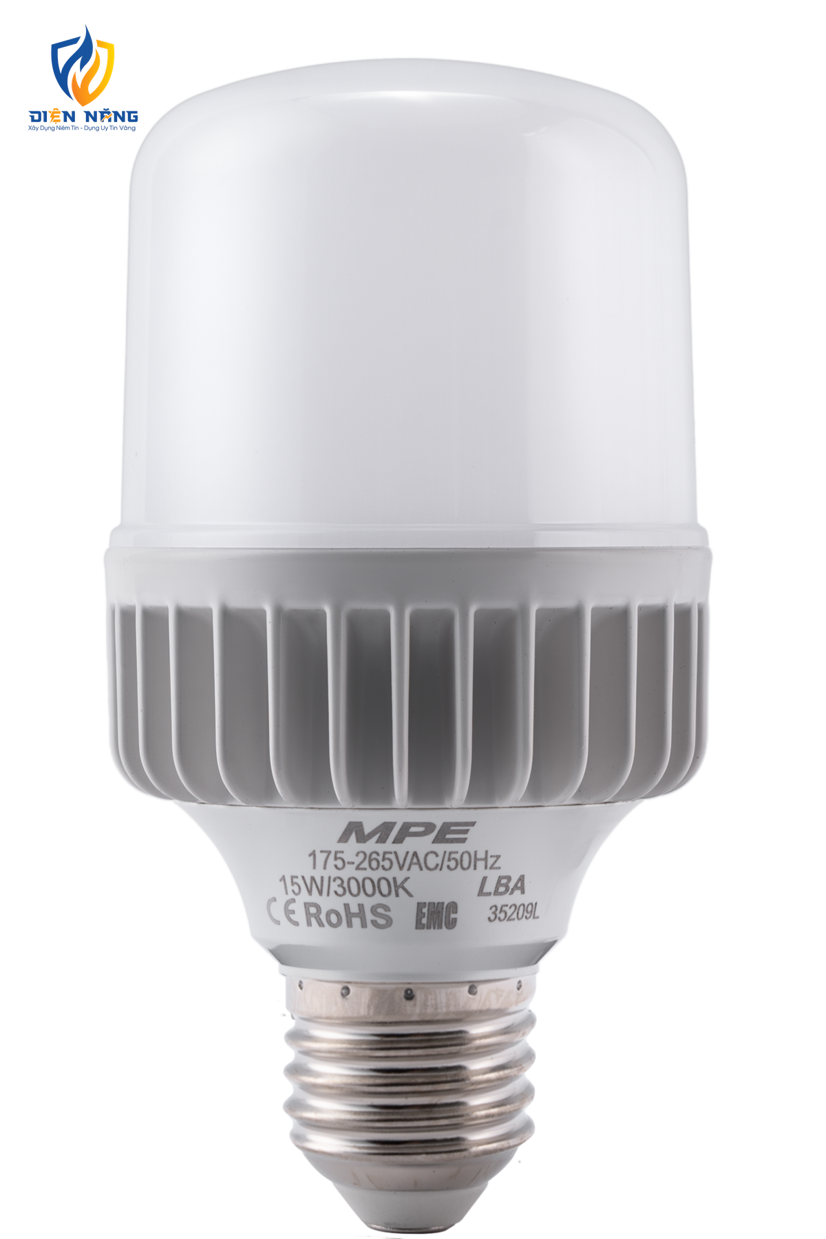 LED Bulb thân nhôm 15W ánh sáng vàng LBA-15V