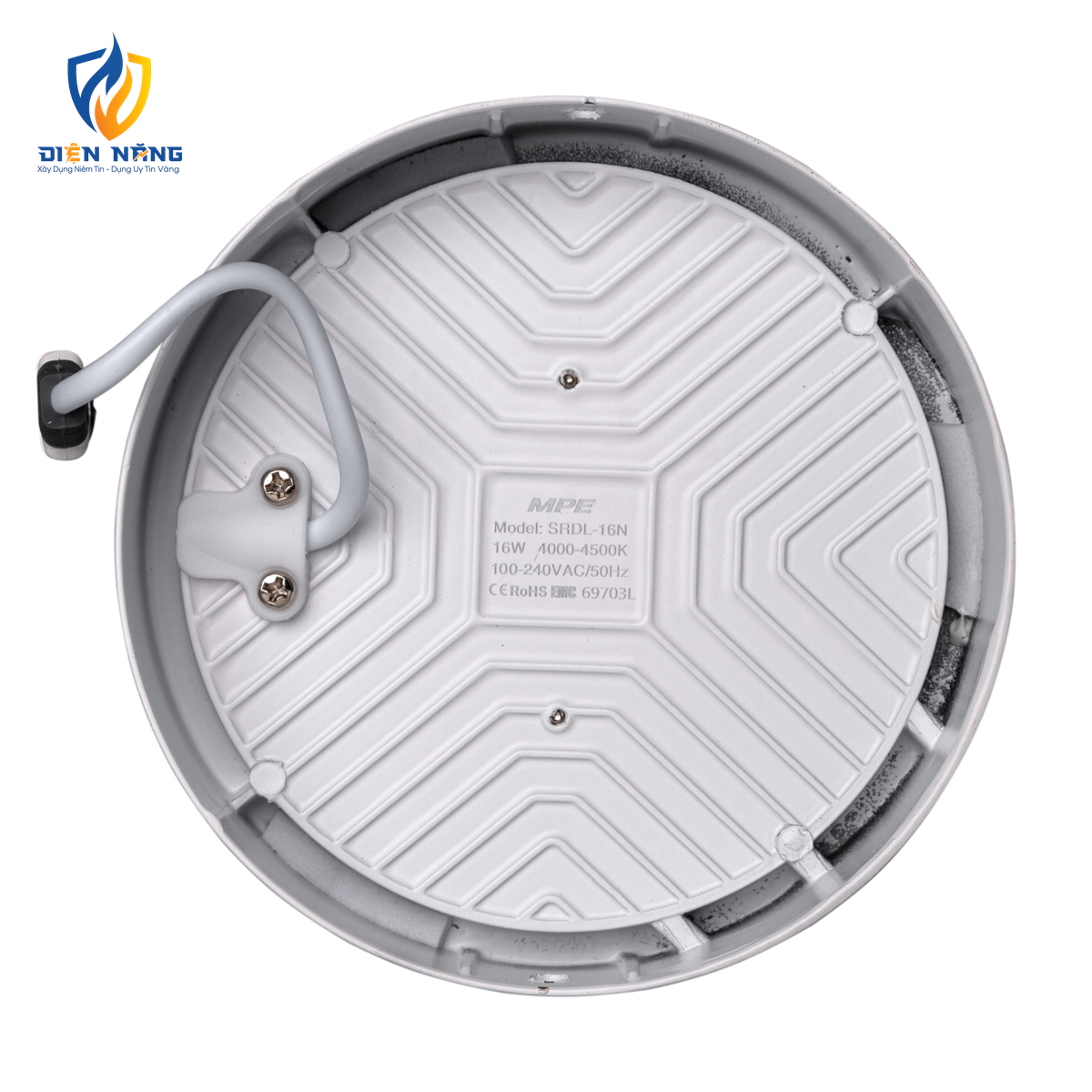 LED Downlight ốp nổi tràn viền trắng, mặt tròn 16W ánh sáng trung tính SRDL-16N - anh 2