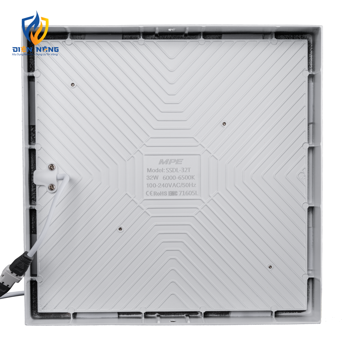 LED Downlight ốp nổi tràn viền trắng, mặt vuông 32W ánh sáng trắng SSDL-32T - anh 3