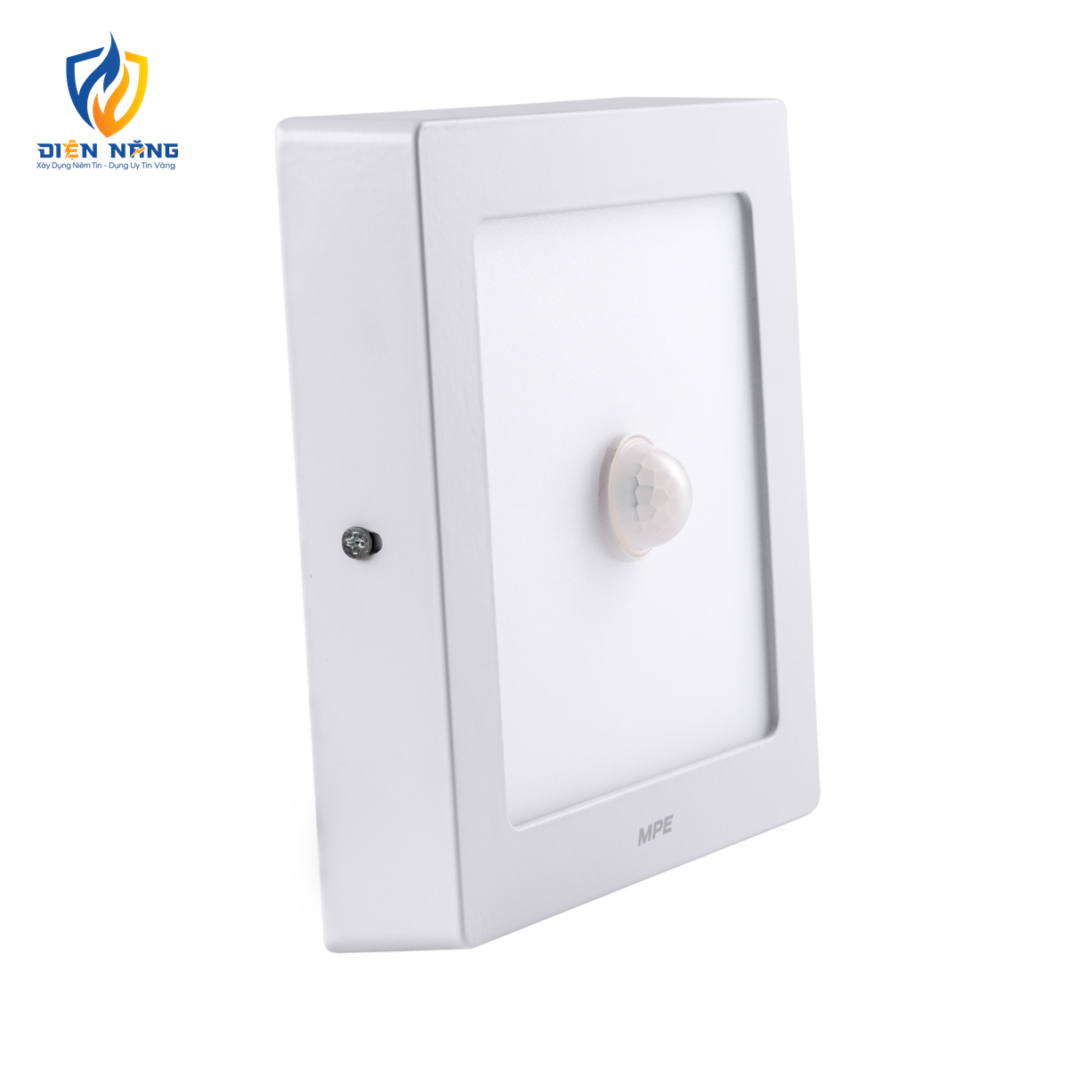 LED Panel ốp nổi nhôm, mặt vuông, cảm biến chuyển động 12W ánh sáng trắng SSPL-12T/MS