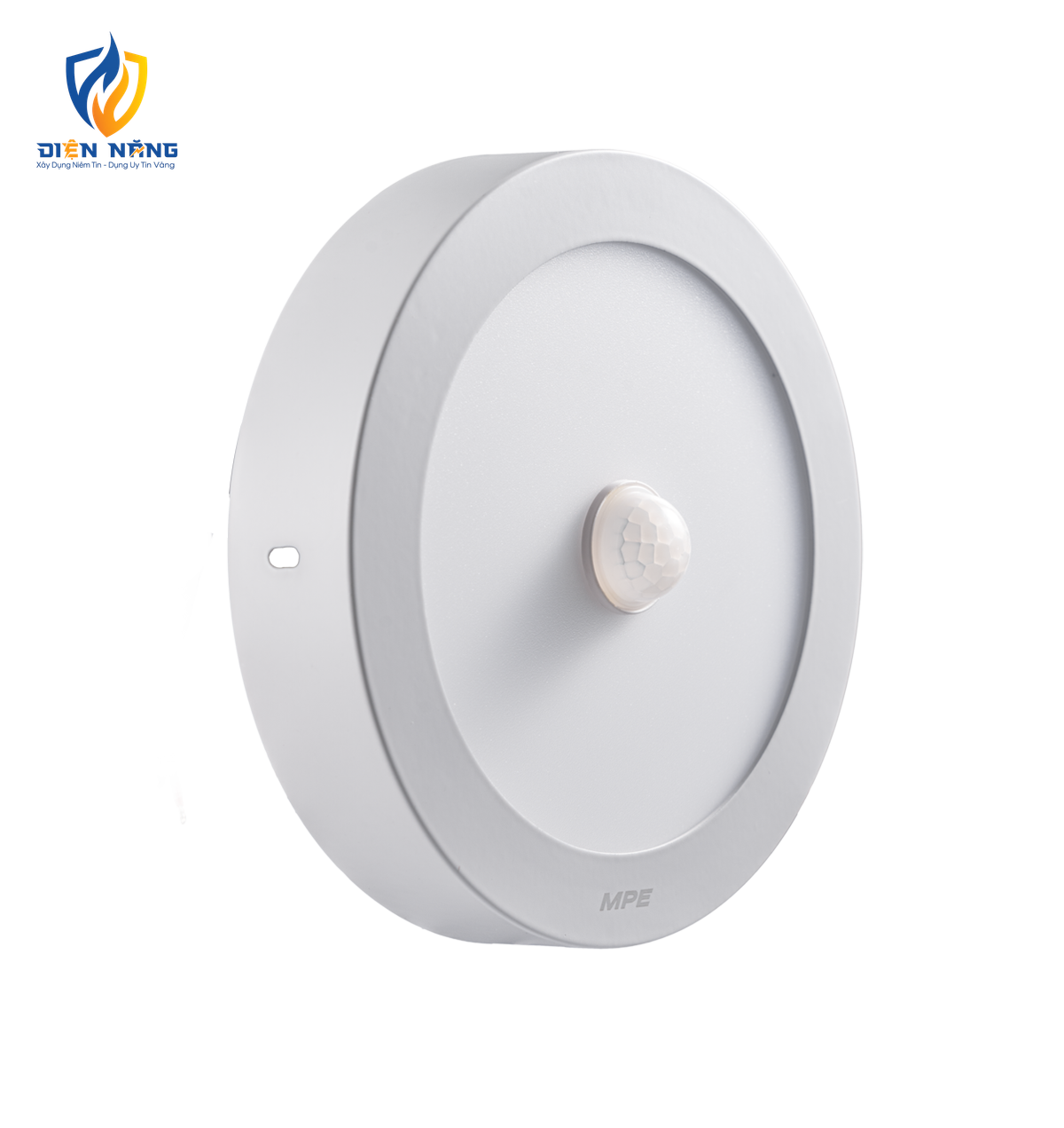LED Panel ốp nổi nhôm, mặt tròn, cảm biến chuyển động 12W ánh sáng trắng SRPL-12T/MS