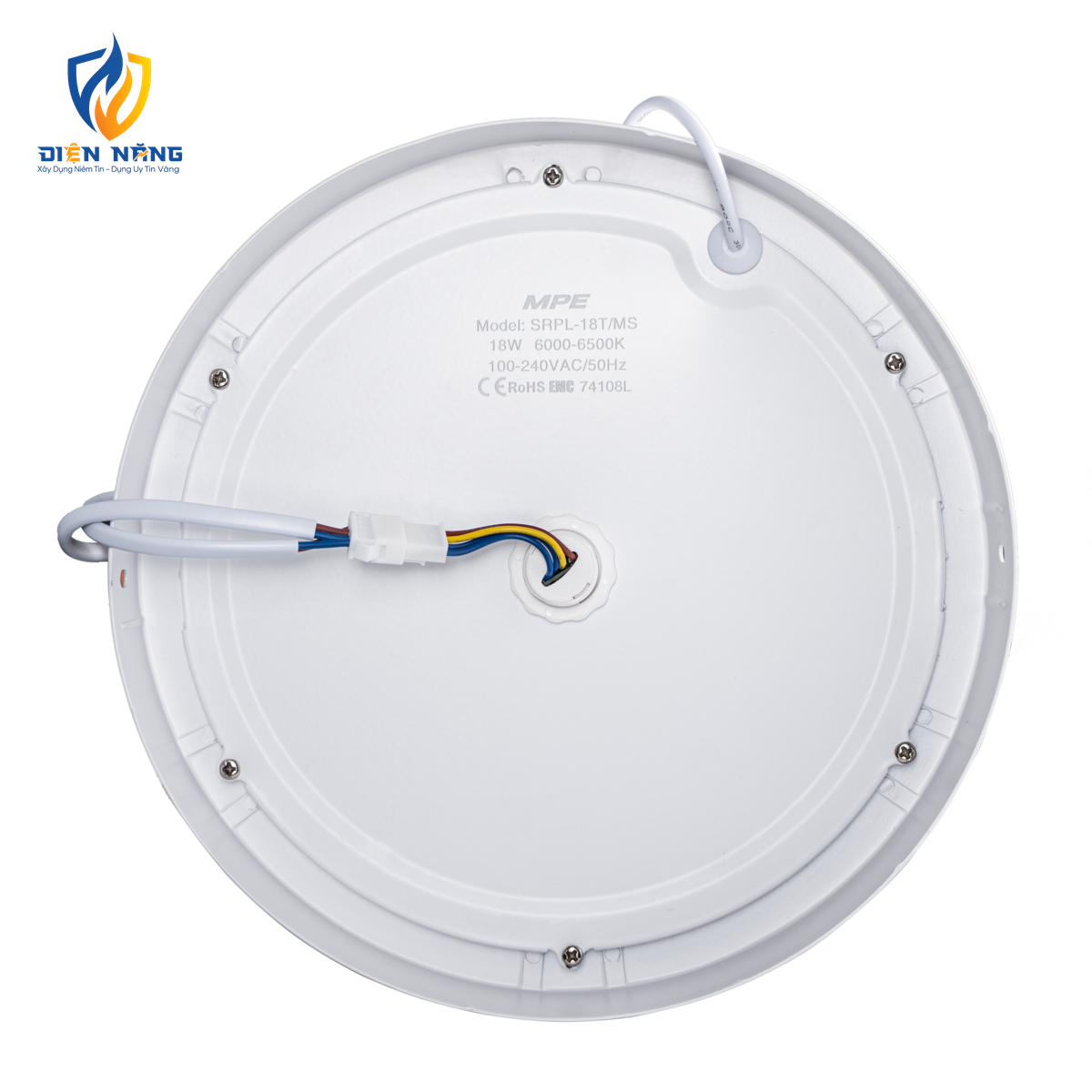 LED Panel ốp nổi nhôm, mặt tròn, cảm biến chuyển động 18W ánh sáng trắng SRPL-18T/MS - anh 3