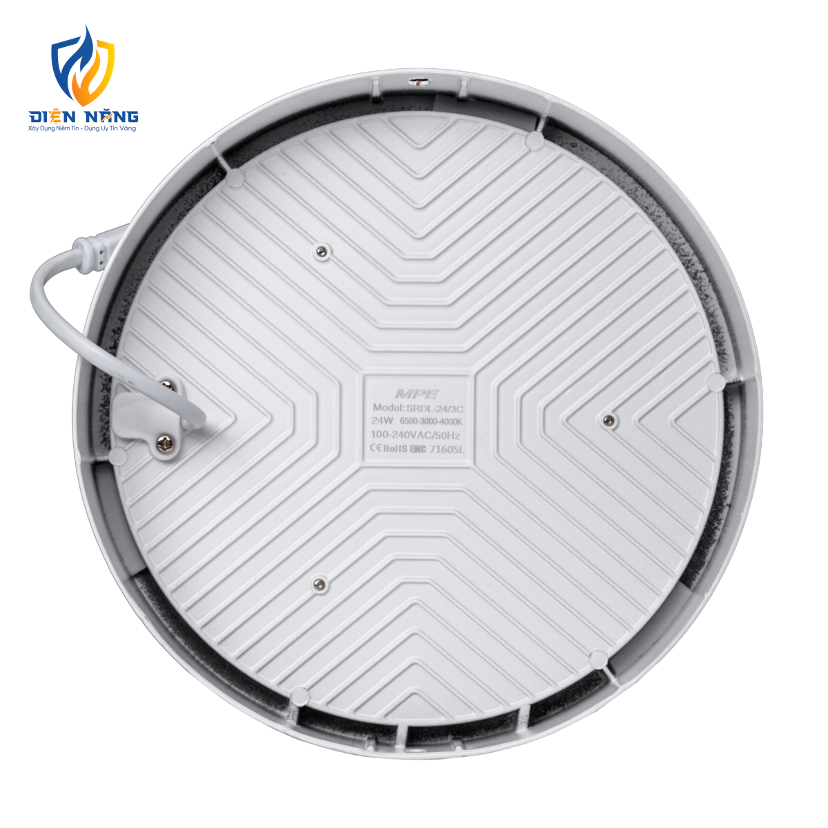 LED Downlight ốp nổi tràn viền trắng, mặt tròn 24W - 3 chế độ màu SRDL-24/3C - anh 4