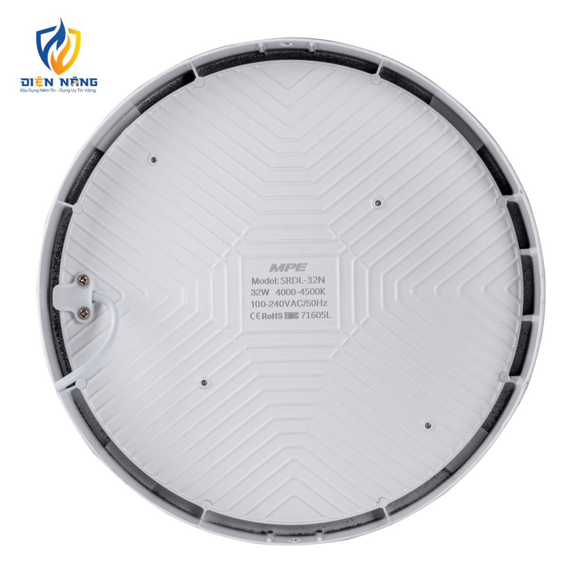 LED Downlight ốp nổi tràn viền trắng, mặt tròn 32W ánh sáng trung tính SRDL-32N - anh 2