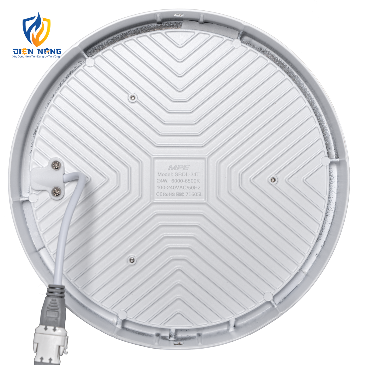 LED Downlight ốp nổi tràn viền trắng, mặt tròn 24W ánh sáng trắng SRDL-24T - anh 3