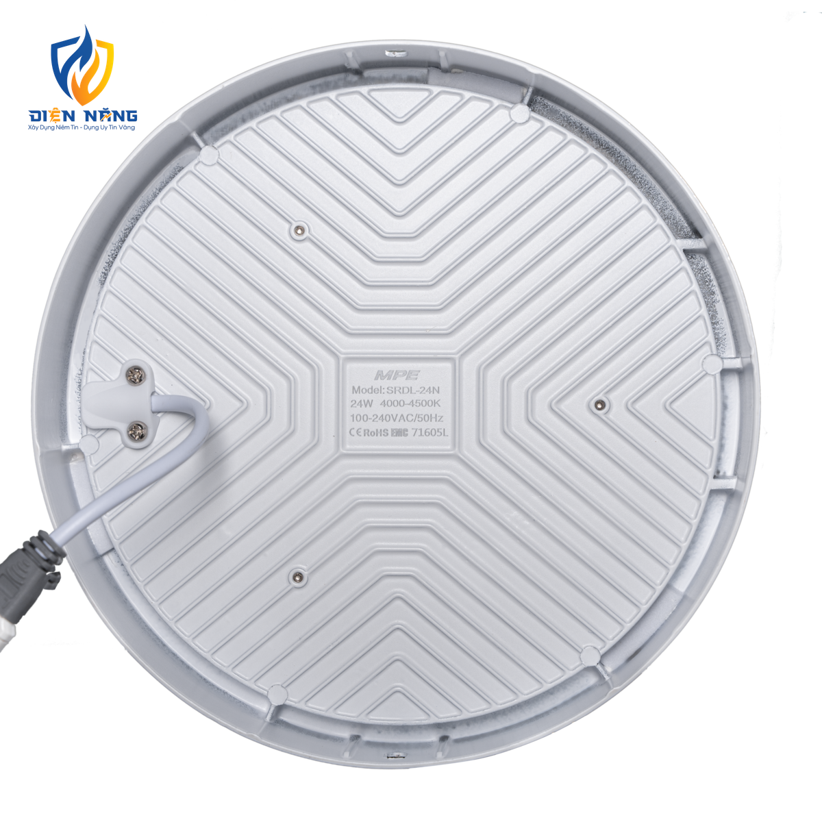LED Downlight ốp nổi tràn viền trắng, mặt tròn 24W ánh sáng trung tính SRDL-24N - anh 3