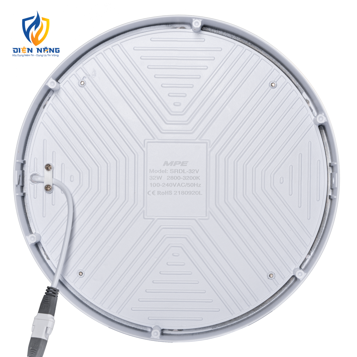 LED Downlight ốp nổi tràn viền trắng, mặt tròn 32W ánh sáng vàng SRDL-32V - anh 4