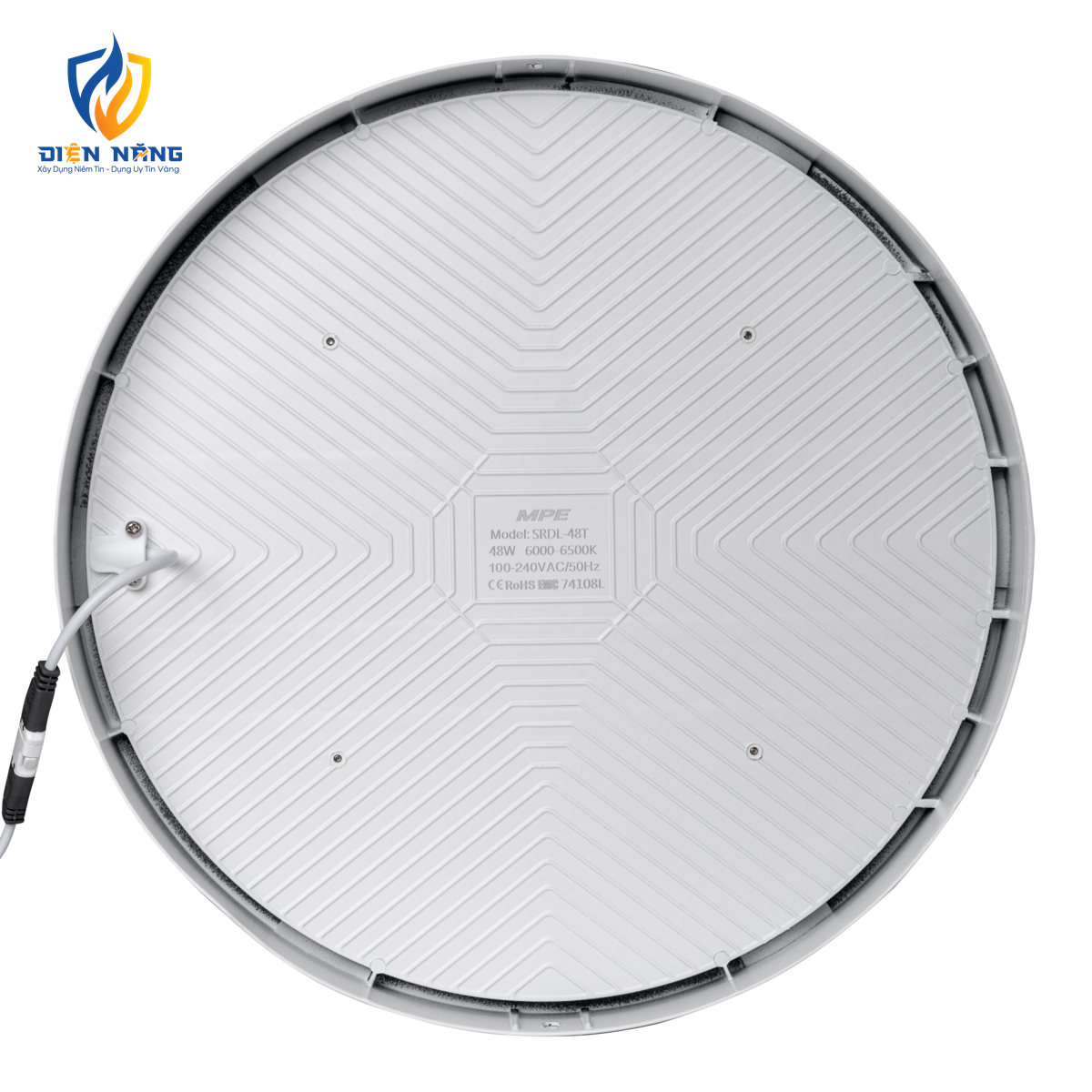 LED Downlight ốp nổi tràn viền trắng, mặt tròn 48W ánh sáng trắng SRDL-48T - anh 3