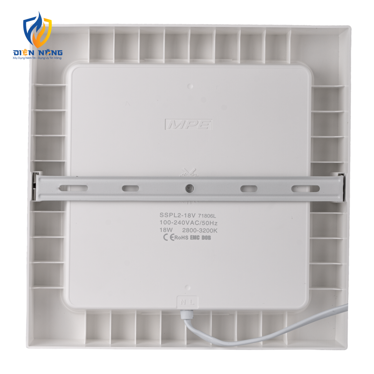 LED Panel ốp nổi nhựa, mặt vuông 18W ánh sáng vàng SSPL2-18V - anh 3