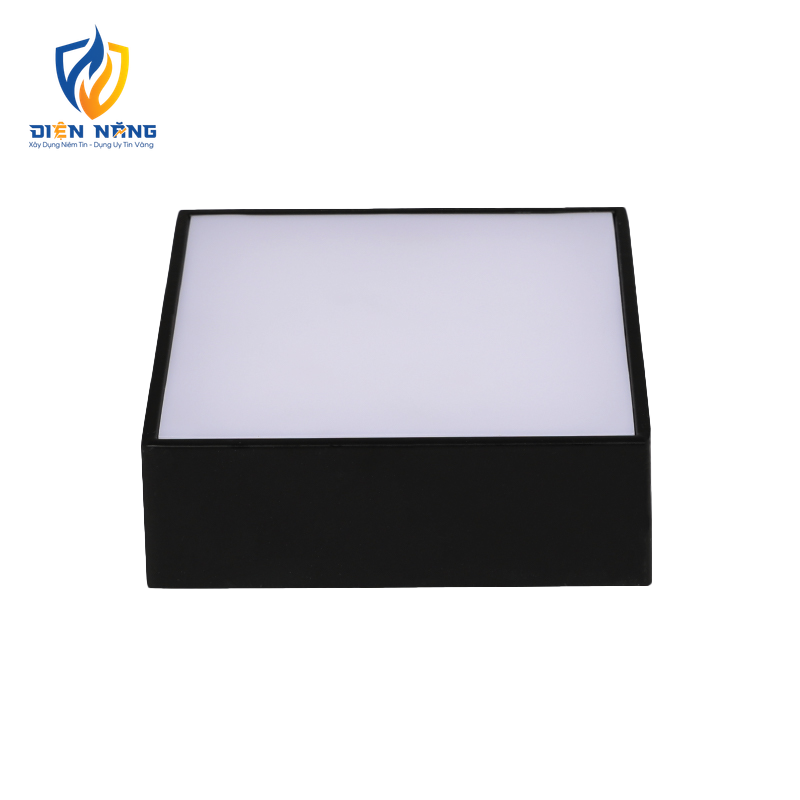 LED Downlight ốp nổi tràn viền đen, mặt vuông 16W ánh sáng vàng SSDLB-16V - anh 2