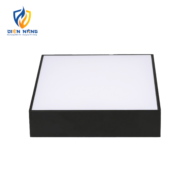 LED Downlight ốp nổi tràn viền đen, mặt vuông 24W ánh sáng trung tính SSDLB-24N - anh 2
