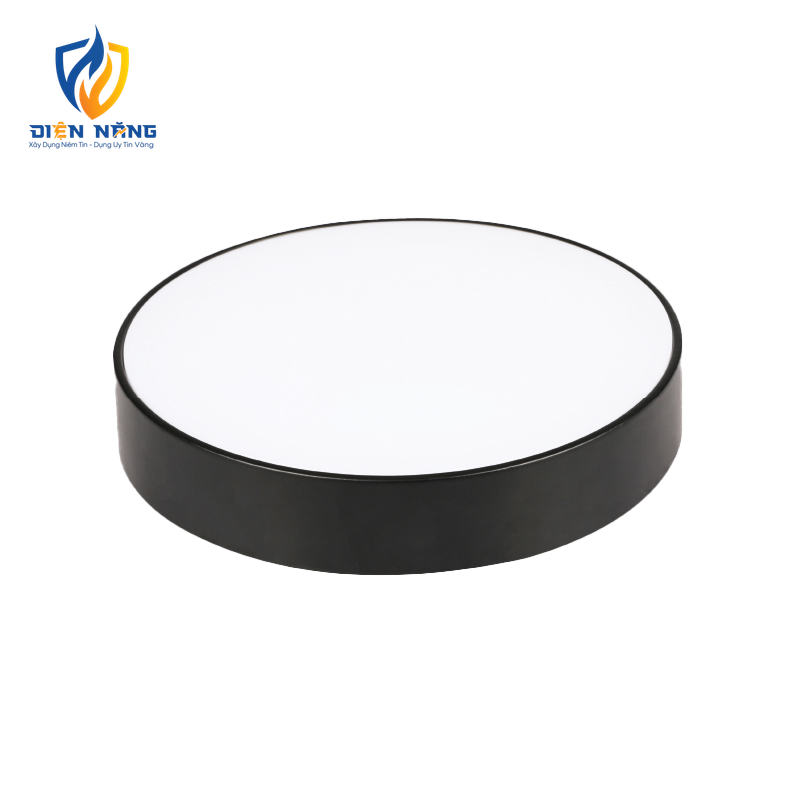 LED Downlight ốp nổi tràn viền đen, mặt tròn 32W ánh sáng vàng SRDLB-32V - anh 2
