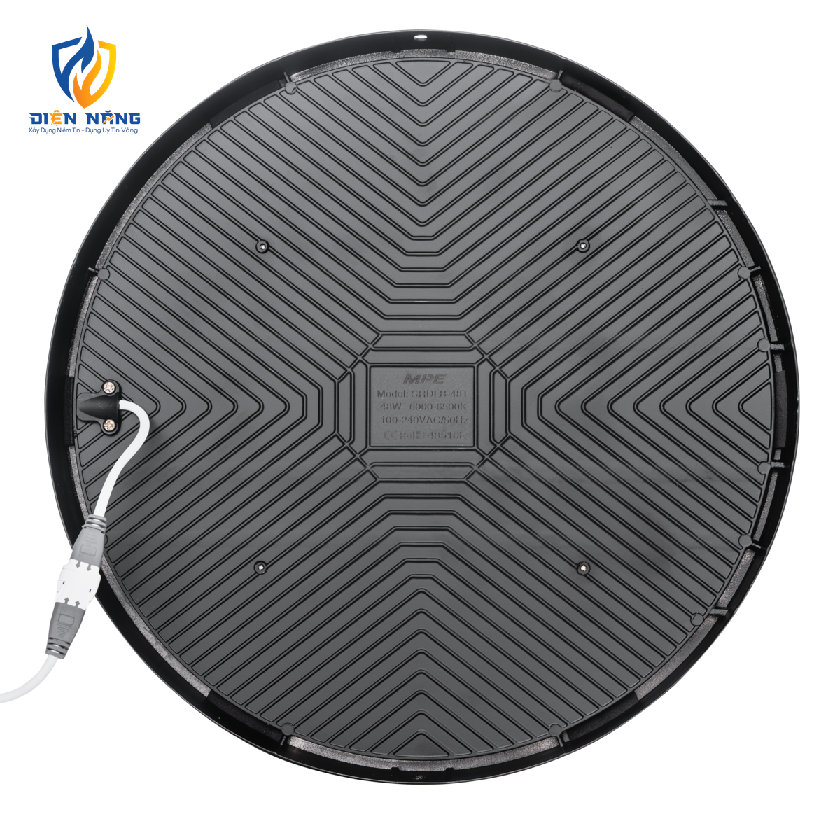 LED Downlight ốp nổi tràn viền đen, mặt tròn 48W ánh sáng trắng SRDLB-48T - anh 3