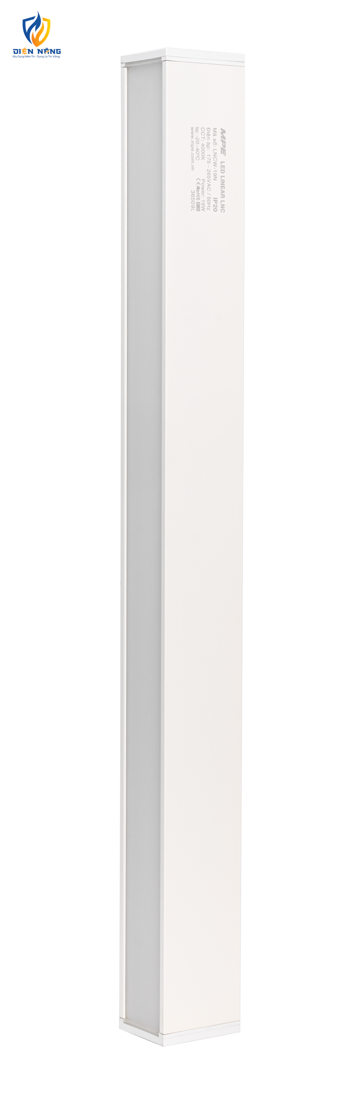 LED thanh điểm nối có đèn thân trắng 19W ánh sáng trung tính LNCW-19N - anh 2