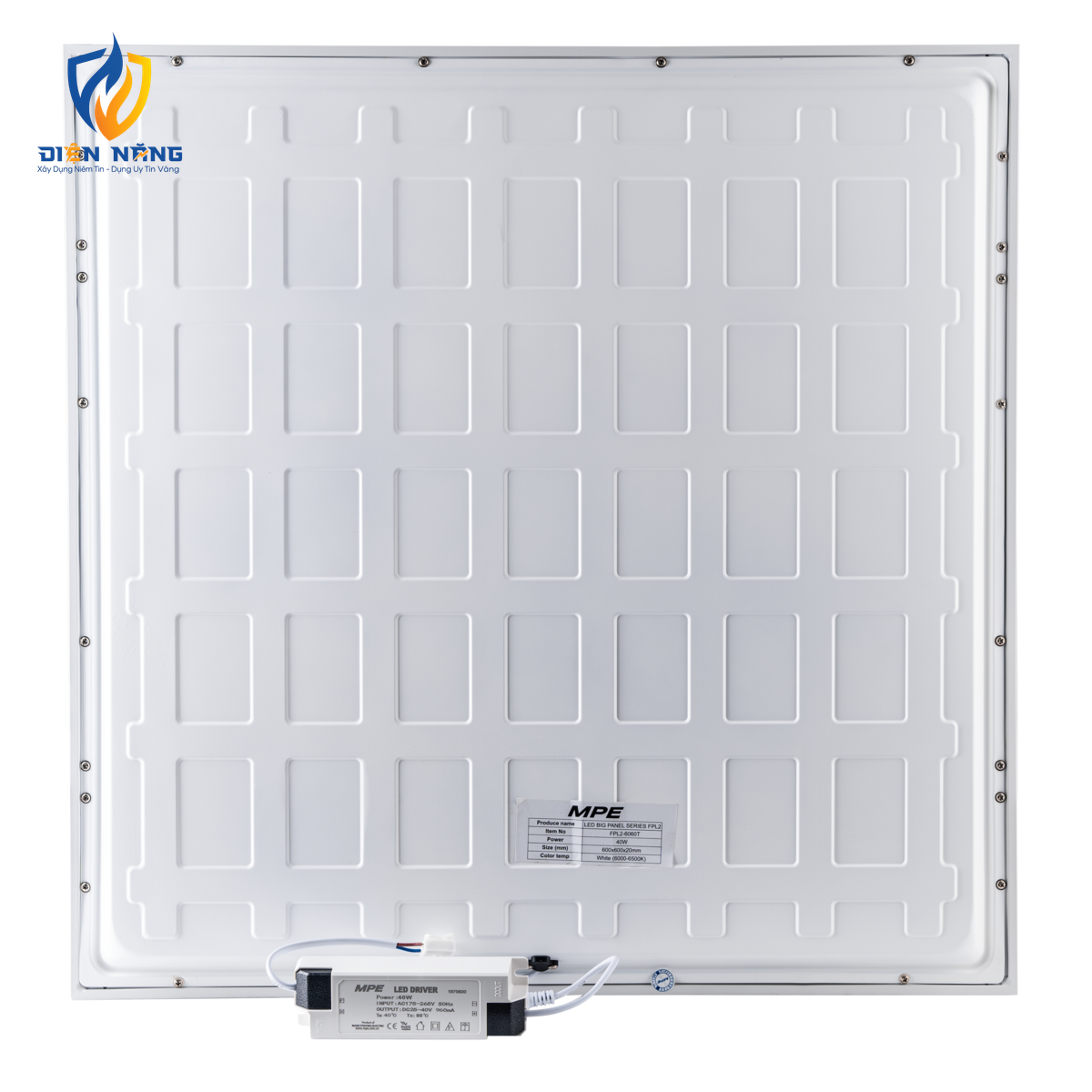 LED tấm loại lớn dày 27mm 60x60 - 40W ánh sáng trung tính FPL2-6060N - anh 4