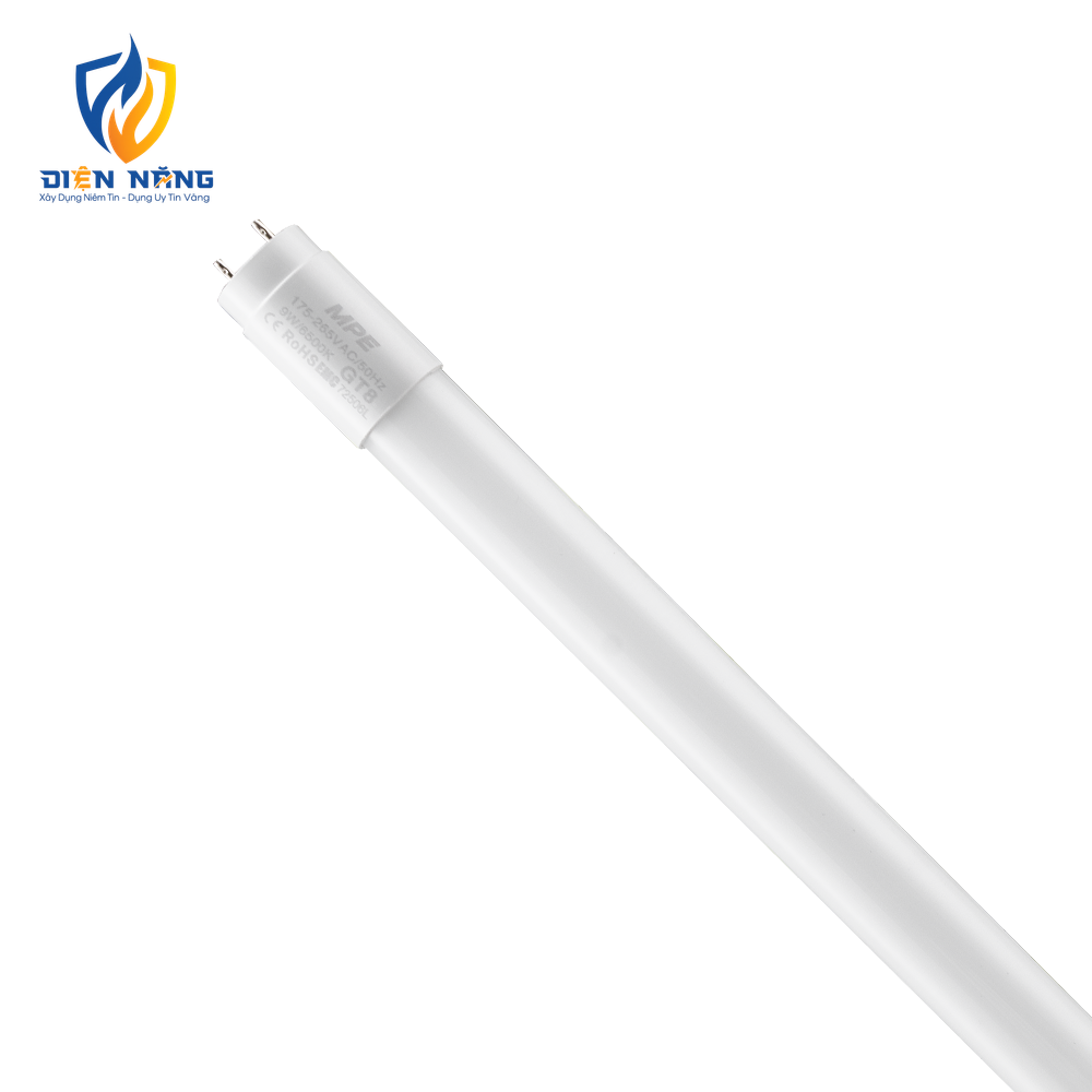 LED tube thuỷ tinh 0.6m 9W ánh sáng trắng GT8-60T